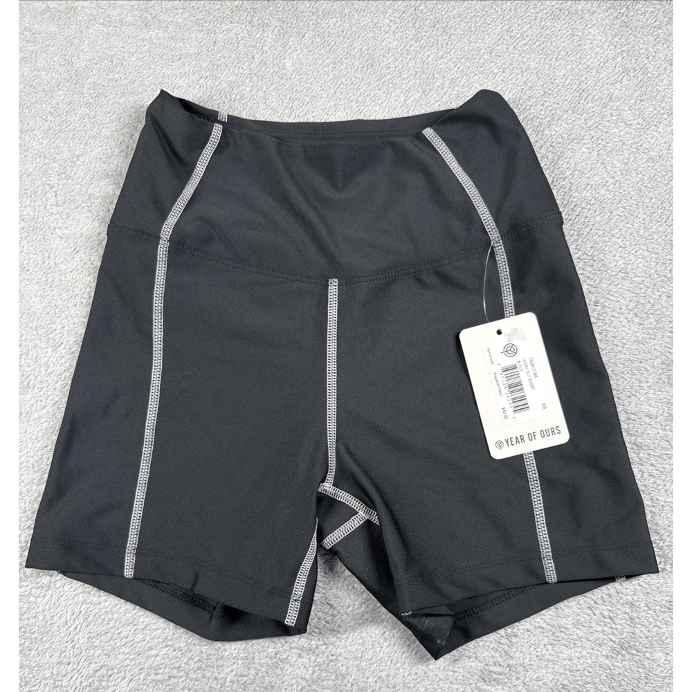 Year of Ours Women's High-Rise Athletic Work Out Short Black Size XS NWT